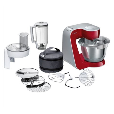 Bosch | MUM58720 | 1000 W | Number of speeds 7 | Bowl capacity 3.9 L | Grey, Red, Stainless